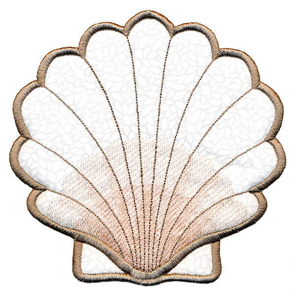 Seaside Fan Shell Trivet (In-the-Hoop)