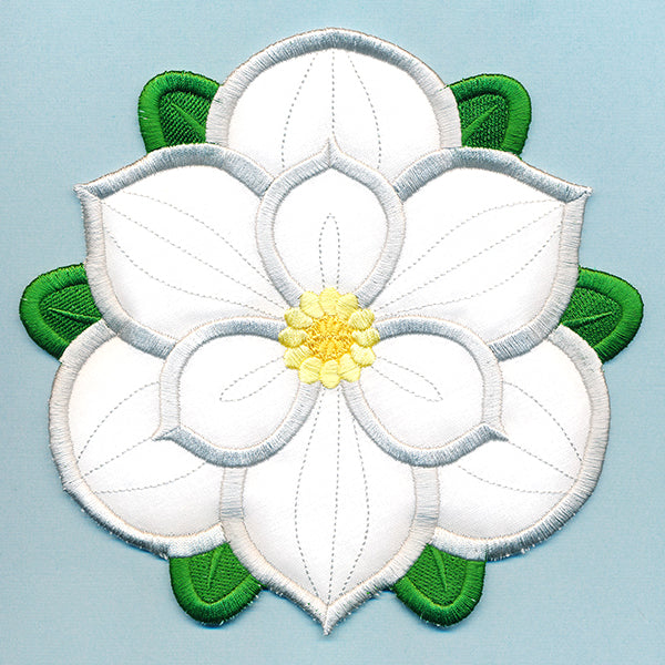 Blooming Magnolia Trivet (In-the-Hoop)