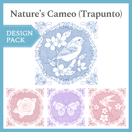 A Nature's Cameo (Trapunto) Design Pack