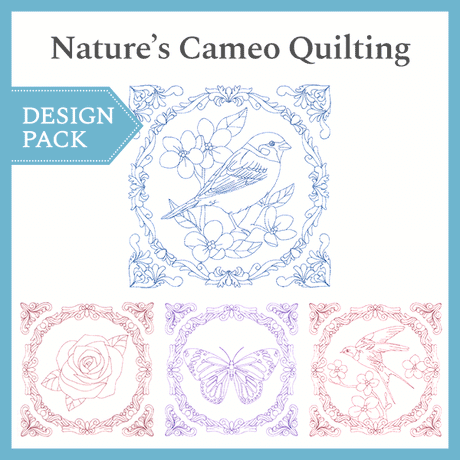 A Nature's Cameo Quilting Design Pack