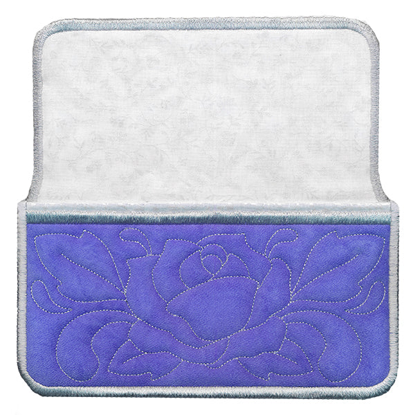 Blooming Rose Eyeglasses Case (In-the-Hoop)