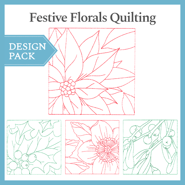 A Festive Florals Quilting Design Pack