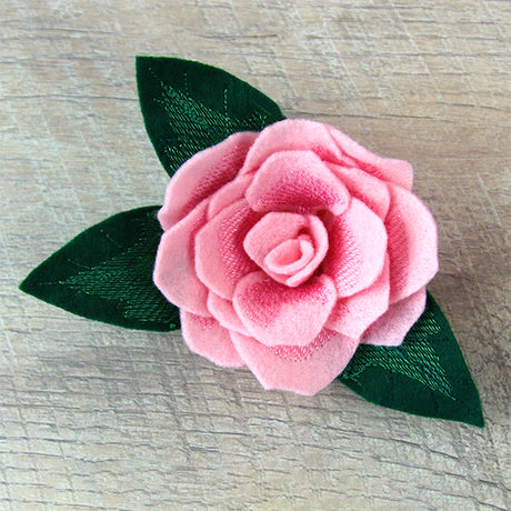 Freestanding Fabric Rose (In-the-Hoop)