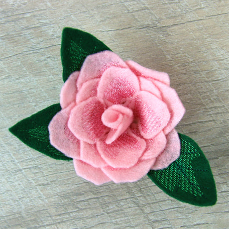 Freestanding Fabric Rose (In-the-Hoop)