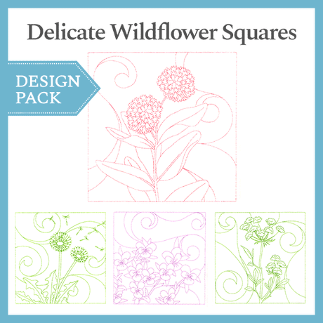 A Delicate Wildflower Squares Design Pack