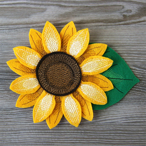 Freestanding Fabric Sunflower (In-the-Hoop)