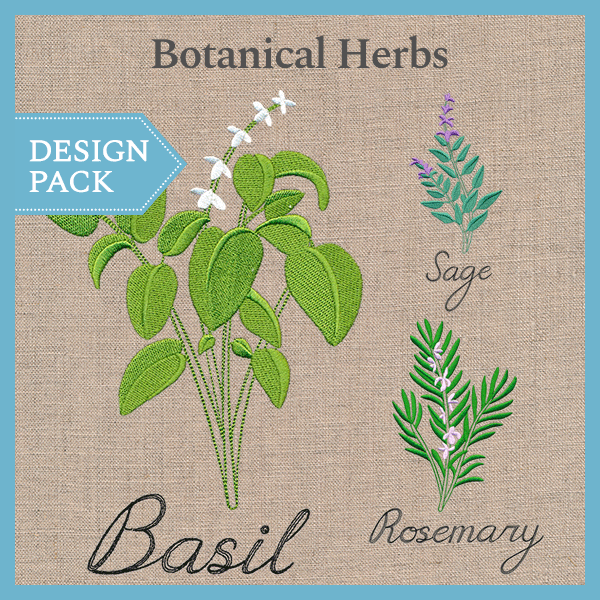 A Botanical Herbs Design Pack