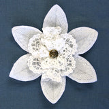 Freestanding Fabric and Lace Flower (In-the-Hoop)