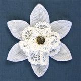 Freestanding Fabric and Lace Flower (In-the-Hoop)