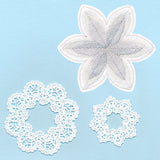 Freestanding Fabric and Lace Flower (In-the-Hoop)