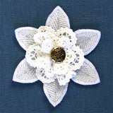 Freestanding Fabric and Lace Flower (In-the-Hoop)