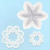 Freestanding Fabric and Lace Flower (In-the-Hoop)
