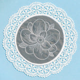 Elegant Magnolia Fabric Doily (Lace)