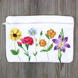 Long-Stemmed Wildflowers Lined Zipper Pouch (In-the-Hoop)
