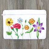 Long-Stemmed Wildflowers Lined Zipper Pouch (In-the-Hoop)