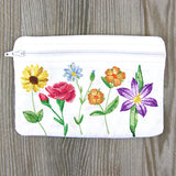 Long-Stemmed Wildflowers Lined Zipper Pouch (In-the-Hoop)