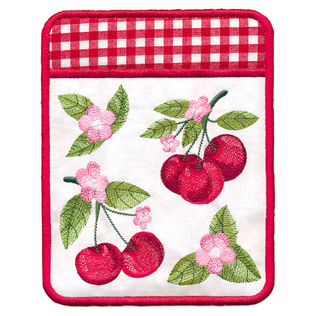 Cherry Blossoms Pot Holder (In-the-Hoop)