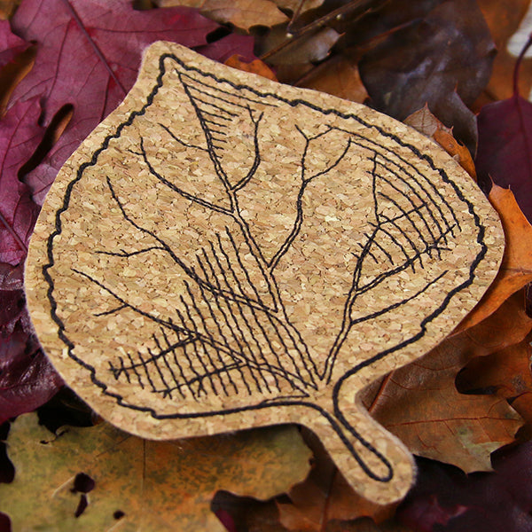 Autumn Aspen Leaf Coaster (In-the-Hoop)