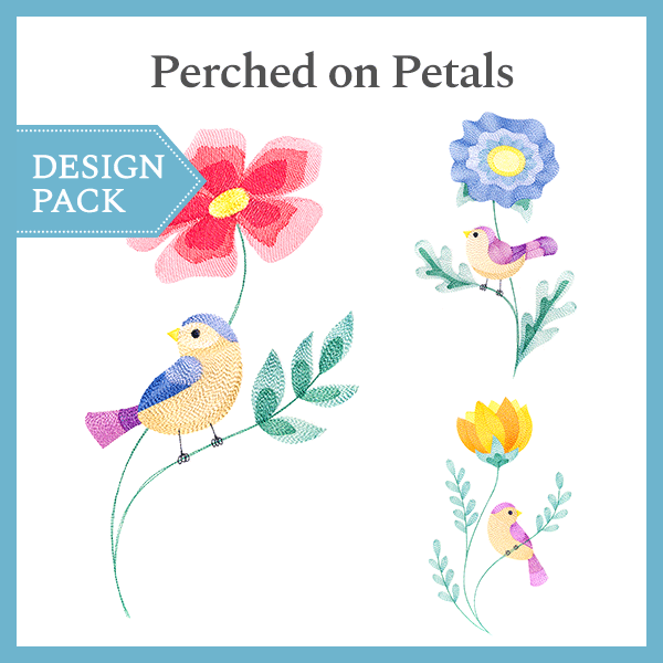A Perched on Petals Design Pack