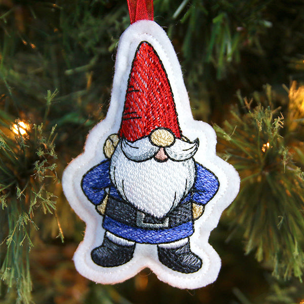 Garden Gnome Ornament (In-the-Hoop)