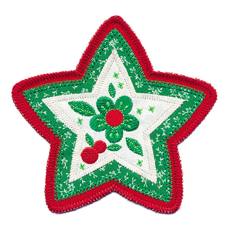 Christmas Charm Star Ornament (In-the-Hoop)