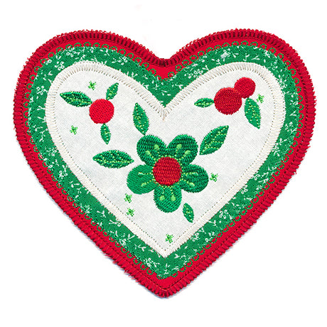 Christmas Charm Heart Ornament (In-the-Hoop)