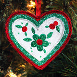 Christmas Charm Heart Ornament (In-the-Hoop)