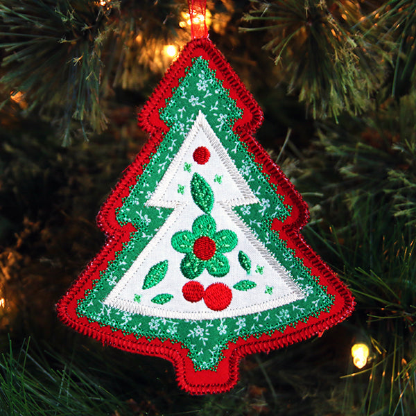 Christmas Charm Tree Ornament (In-the-Hoop)