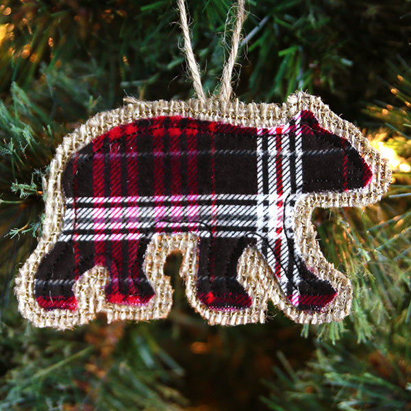 Rustic Bear Christmas Ornament (In-the-Hoop)