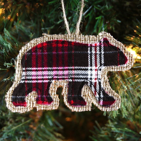 Rustic Bear Christmas Ornament (In-the-Hoop)