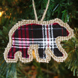 Rustic Bear Christmas Ornament (In-the-Hoop)