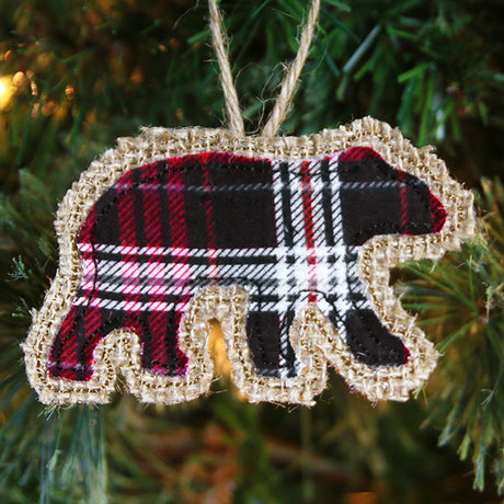 Rustic Bear Christmas Ornament (In-the-Hoop)