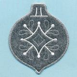 Elegant Christmas Bauble Ornament (In-the-Hoop)