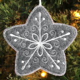 Elegant Christmas Star Ornament (In-the-Hoop)