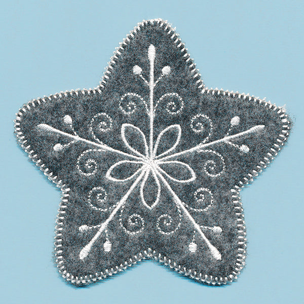 Elegant Christmas Star Ornament (In-the-Hoop)