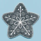 Elegant Christmas Star Ornament (In-the-Hoop)