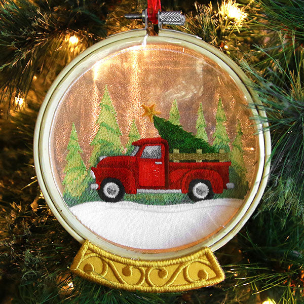 Retro Truck Snowglobe (Organza)