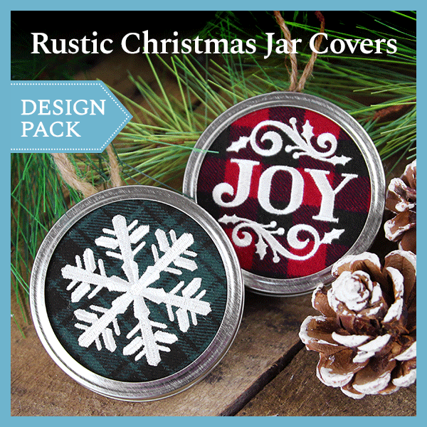 A Rustic Christmas Jar Covers Design Pack