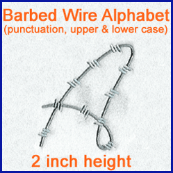 A Barbed Wire Alphabet Design Pack