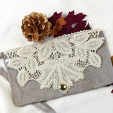 Lacy Leaves Lined Zipper Pouch (In-the-Hoop)