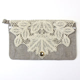 Lacy Leaves Lined Zipper Pouch (In-the-Hoop)