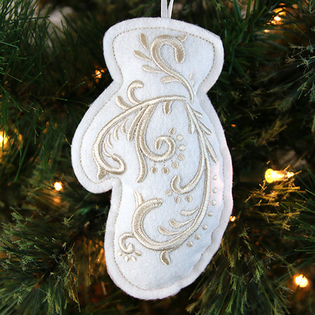 Filigree Ornaments - Mitten (Puff Foam) (In-the-Hoop)