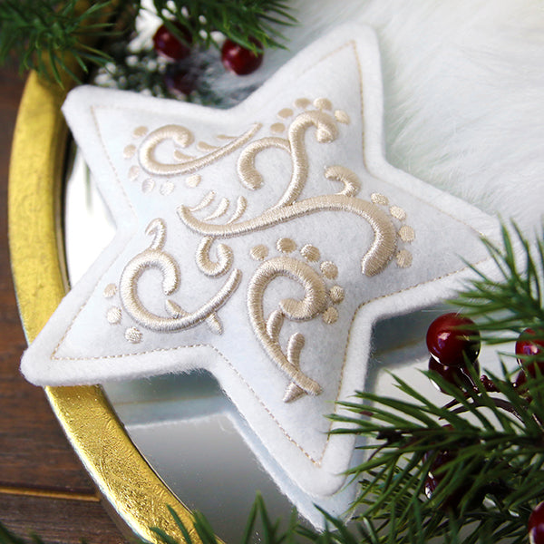 Filigree Ornaments - Star (Puff Foam) (In-the-Hoop)
