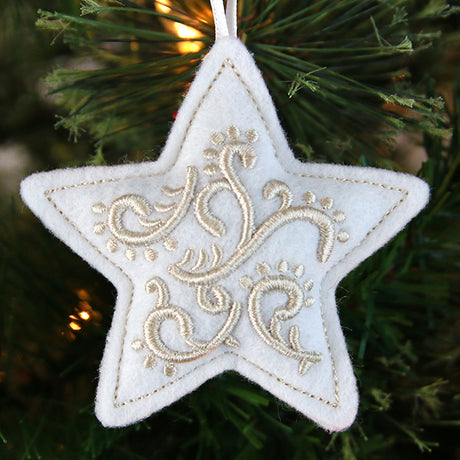 Filigree Ornaments - Star (Puff Foam) (In-the-Hoop)
