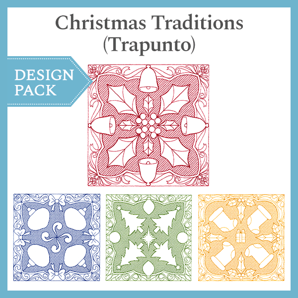 A Christmas Traditions (Trapunto) Design Pack