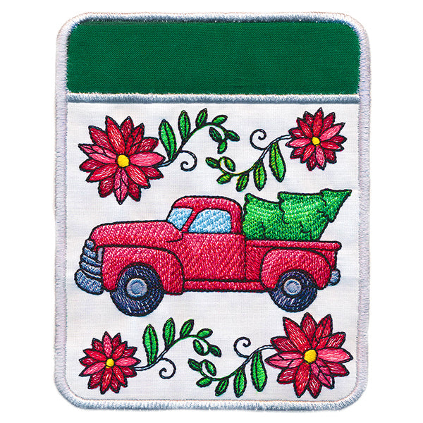 Charming Christmas Retro Truck Pot Holder (In-the-Hoop)
