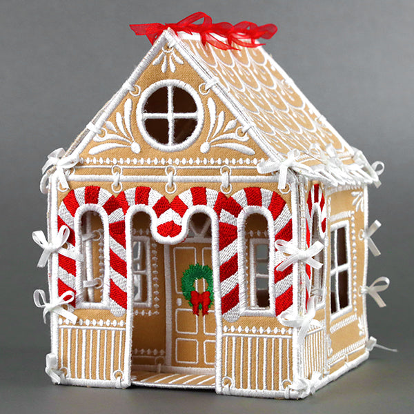 Sweet Gingerbread House in 3D (In-the-Hoop)