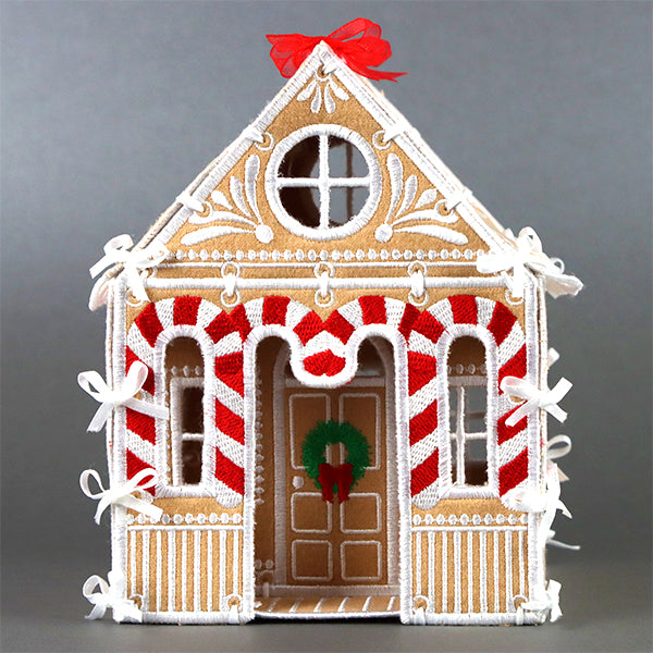 Sweet Gingerbread House in 3D (In-the-Hoop)