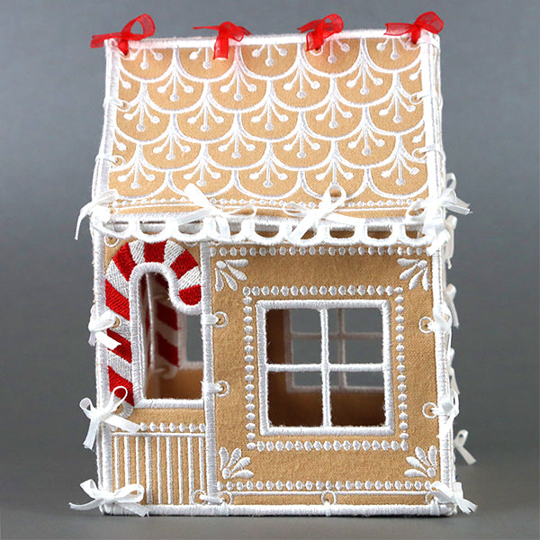 Sweet Gingerbread House in 3D (In-the-Hoop)