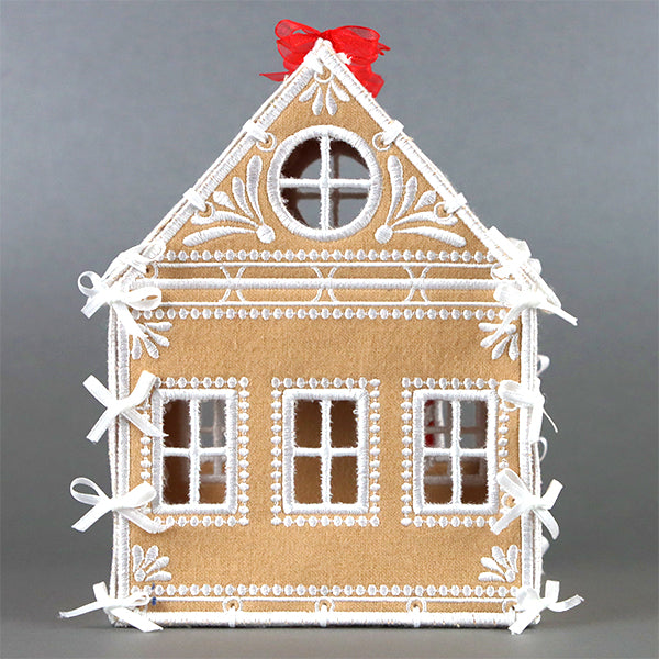 Sweet Gingerbread House in 3D (In-the-Hoop)